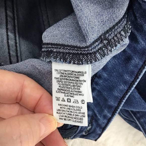 Free People Just Float On Flare Raw Hem Stretch Jeans Casual Med Wash Size 24 - Picture 7 of 8